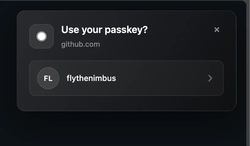 Sign in with a passkey